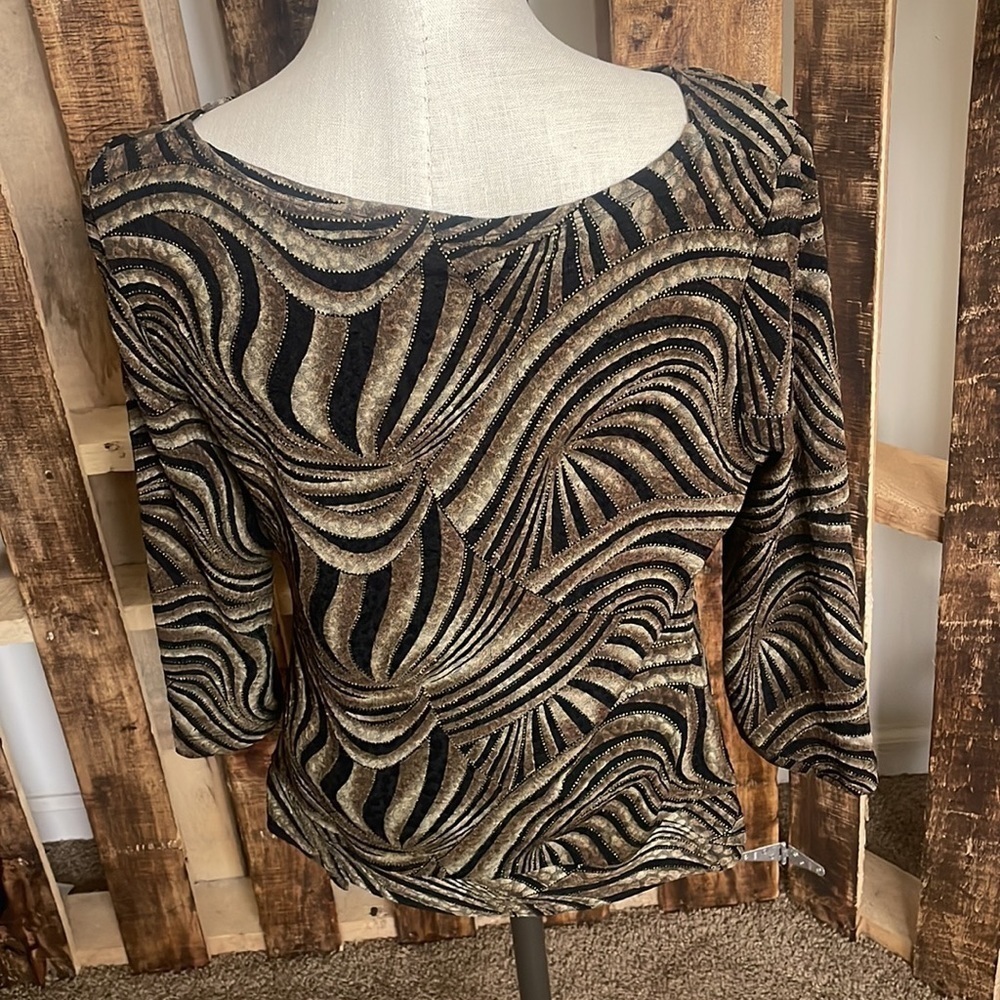 Birch Hill blouse modern woman black top Size Small - Picture 6 of 6